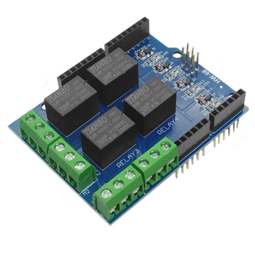4-канальний 5В реле шилд для Arduino UNO 4-канальний 5В реле шилд для Arduino UNO